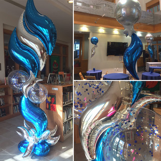 Latex-Free Balloon Centerpieces and Balloon Column for Berwick Academy - Eye Candy Balloons