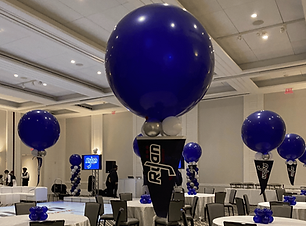 Hockey Mitzvah Balloon Centerpieces by Eye Candy Balloons